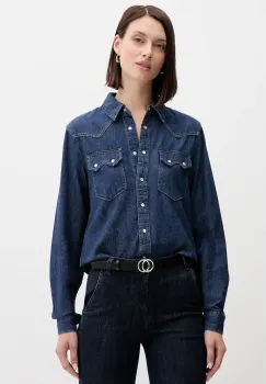 United Colors of Benetton camasa jeans cu guler clasic, regular imagine