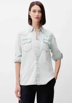 United Colors of Benetton camasa jeans cu guler clasic, regular imagine