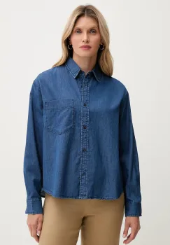 United Colors of Benetton camasa jeans cu guler clasic, regular, 5DHJDQ0CJ imagine