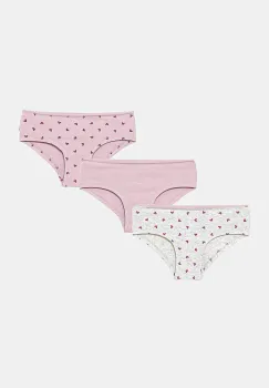 United Colors of Benetton chiloti copii 3-pack culoarea roz, 37CY0S02R imagine