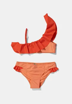 United Colors of Benetton costum de baie pentru copii din doua piese culoarea portocaliu, 3L030K02O imagine