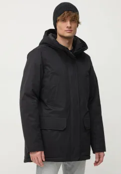 United Colors of Benetton geaca barbati, culoarea negru, de iarna, 26UWUN061 imagine
