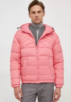 United Colors of Benetton geaca barbati, culoarea roz, de iarna, oversize imagine