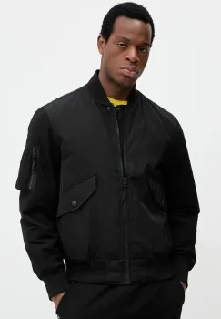 United Colors of Benetton geaca bomber culoarea negru, de tranzitie, 2ZPSUN06G imagine