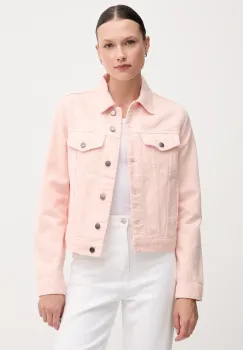 United Colors of Benetton geaca de blugi din bumbac culoarea roz, de tranzitie, 2RZVDN00N imagine