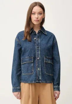 United Colors of Benetton geaca de blugi din bumbac de tranzitie, 296XDN07R imagine