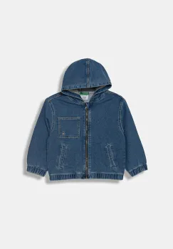 United Colors of Benetton geaca de blugi pentru copii, din bumbac cu elastan imagine