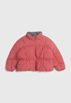 United Colors of Benetton geaca reversibila pentru copii culoarea roz imagine