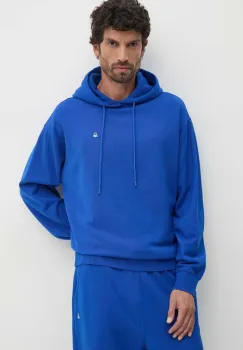 United Colors of Benetton hanorac de bumbac barbati, cu gluga, neted, 342ZU201K imagine