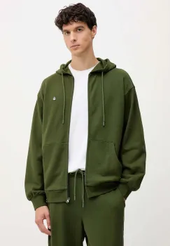 United Colors of Benetton hanorac de bumbac cu gluga, uni, 342ZU500P imagine