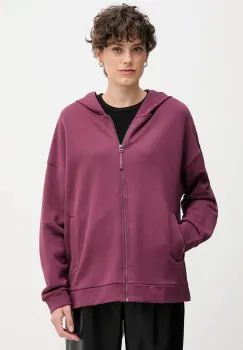 United Colors of Benetton hanorac de bumbac culoarea roz, cu gluga, uni, 3UNID500R imagine