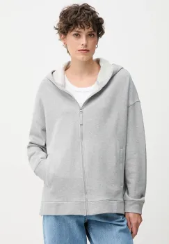 United Colors of Benetton hanorac de bumbac culoarea roz, cu gluga, uni, 3UNID500R imagine