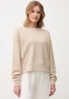 United Colors of Benetton hanorac de bumbac femei, culoarea bej, cu imprimeu, 3UNID109A imagine