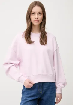 United Colors of Benetton hanorac de bumbac femei, culoarea roz, cu imprimeu, 3UNID109A imagine
