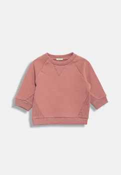 United Colors of Benetton hanorac de bumbac pentru bebelusi culoarea portocaliu, uni, 3ITEA106H imagine