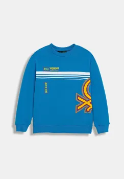 United Colors of Benetton hanorac de bumbac pentru copii cu imprimeu, 33NVC10QW imagine