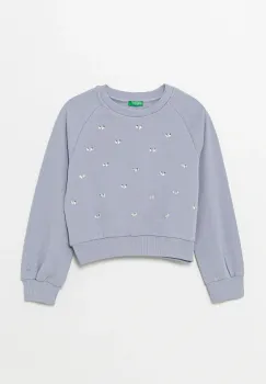 United Colors of Benetton hanorac de bumbac pentru copii cu imprimeu, 3J70C10O2 imagine