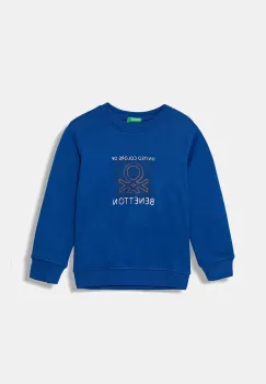 United Colors of Benetton hanorac de bumbac pentru copii cu imprimeu, 3J70G10JY imagine