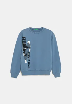 United Colors of Benetton hanorac de bumbac pentru copii cu imprimeu, 3UNIC10O3 imagine