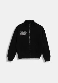 United Colors of Benetton hanorac de bumbac pentru copii culoarea negru, cu imprimeu, 3J68C505D imagine