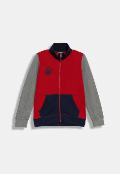 United Colors of Benetton hanorac de bumbac pentru copii culoarea rosu, cu imprimeu, 3J68C501B imagine