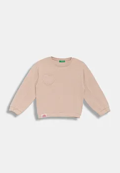 United Colors of Benetton hanorac de bumbac pentru copii culoarea roz, uni, 3NBMG10K2 imagine