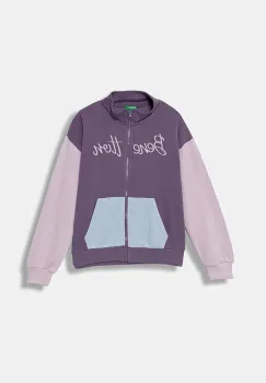 United Colors of Benetton hanorac de bumbac pentru copii culoarea violet, cu imprimeu, 3J68C505D imagine