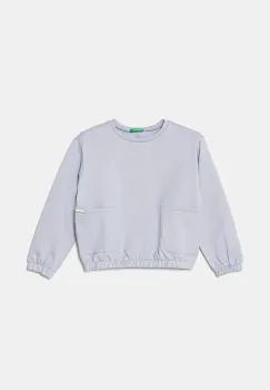 United Colors of Benetton hanorac de bumbac pentru copii neted, 3UNIG10IO imagine