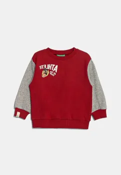 United Colors of Benetton hanorac de bumbac pentru copii x Looney Tunes culoarea bordo, cu imprimeu, 3J68G10GX imagine