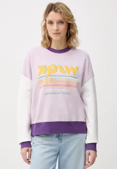 United Colors of Benetton hanorac de bumbac pentru copii x Stranger Things culoarea violet, cu imprimeu, 33NVD10BB imagine