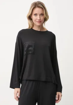 United Colors of Benetton longsleeve de pijama culoarea negru, 3ZEW3M06P imagine