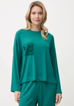 United Colors of Benetton longsleeve de pijama culoarea verde, 3ZEW3M06P imagine