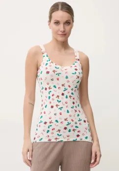 United Colors of Benetton maiou de pijama culoarea bej, 3LFC1H00B imagine
