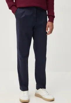 United Colors of Benetton pantaloni barbati, culoarea albastru marin, drept, 49QGUF04K imagine