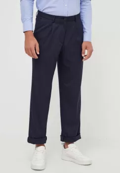 United Colors of Benetton pantaloni barbati, culoarea albastru marin, drept imagine