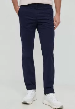 United Colors of Benetton pantaloni barbati, culoarea albastru marin, mulata imagine