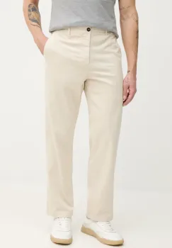 United Colors of Benetton pantaloni barbati, culoarea bej, drept, 4UN4UF05H imagine