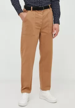 United Colors of Benetton pantaloni barbati, culoarea bej, drept imagine