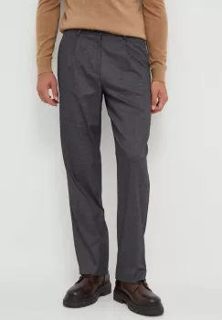 United Colors of Benetton pantaloni barbati, culoarea gri, drept imagine