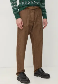 United Colors of Benetton pantaloni barbati, culoarea maro, cu fason chinos, 4FYHUF03S imagine
