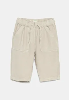 United Colors of Benetton pantaloni bebe culoarea bej, melanj, 41AQAF01F imagine
