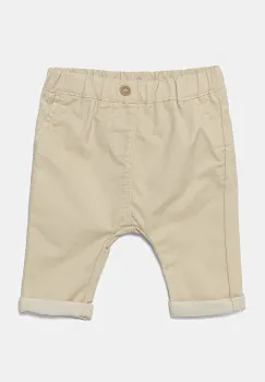 United Colors of Benetton pantaloni bebe culoarea bej, uni, 4U40AF018 imagine