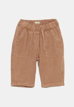 United Colors of Benetton pantaloni bebe culoarea maro, melanj, 41AQAF01F imagine