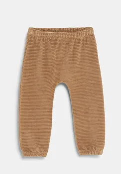 United Colors of Benetton pantaloni bebe culoarea maro, neted, 3MCDAF020 imagine