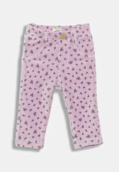 United Colors of Benetton pantaloni bebe culoarea violet, cu imprimeu, 4NNFAE005 imagine
