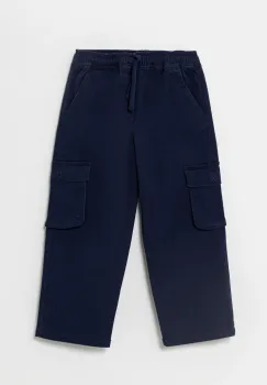 United Colors of Benetton pantaloni copii culoarea albastru marin, neted, 4TCGGF02B imagine