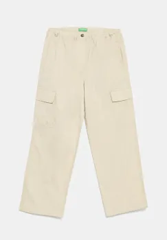 United Colors of Benetton pantaloni copii culoarea bej, neted, 4L2VCF04I imagine