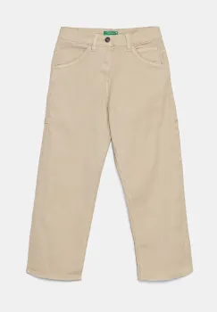 United Colors of Benetton pantaloni copii culoarea bej, neted, 4QNJCE03U imagine