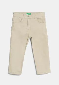 United Colors of Benetton pantaloni copii culoarea bej, neted, 4TCGGE009 imagine