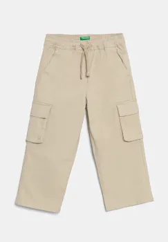 United Colors of Benetton pantaloni copii culoarea bej, neted, 4TCGGF02B imagine
